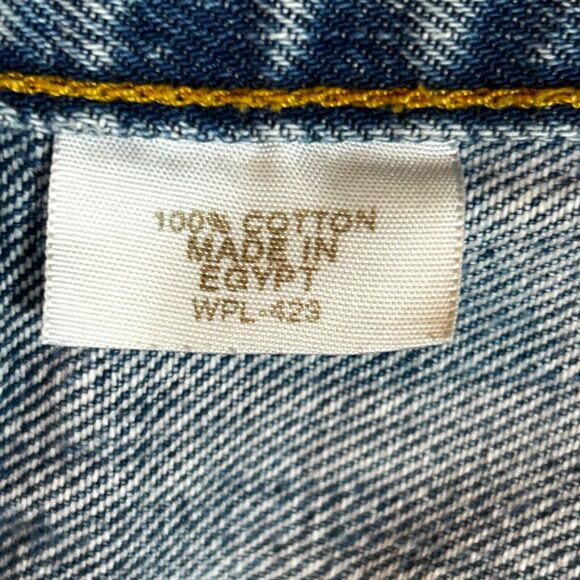 Levis 501 Jeans Mens 32x31 Straight Medium Wash Cotton Distressed Frayed - Picture 11 of 14